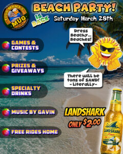 BEACH PARTY | Sat Mar 28
