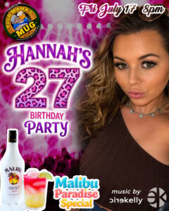 HANNAH’S BIRTHDAY PARTY | Fri Jul 17